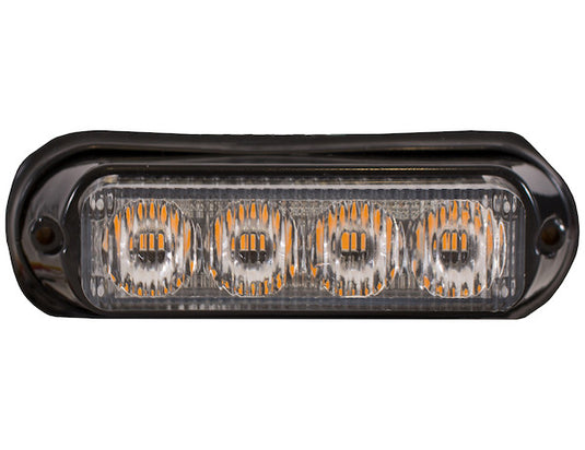 5 Inch Amber/Clear LED Mini Strobe Light