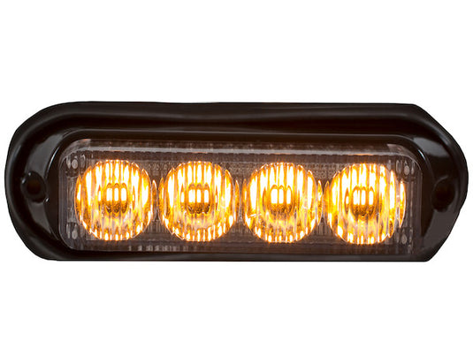 5 Inch Amber/Clear LED Mini Strobe Light