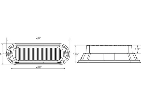 5 Inch Amber/Clear LED Mini Strobe Light