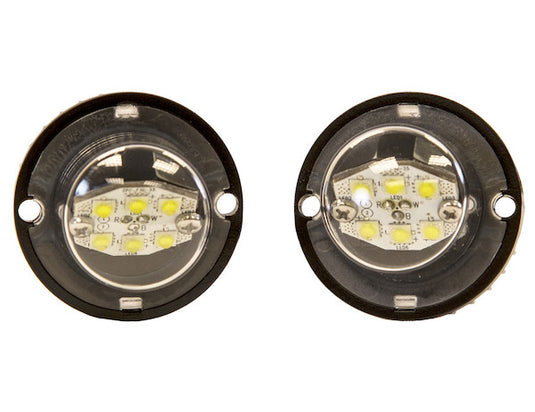 15 Foot Clear Bolt-On Hidden Strobe Kits With In-Line Flashers With 6 LED