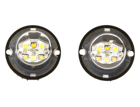 25 Foot Amber/Clear Bolt-On Hidden Strobe Kits With In-Line Flashers With 6 LED