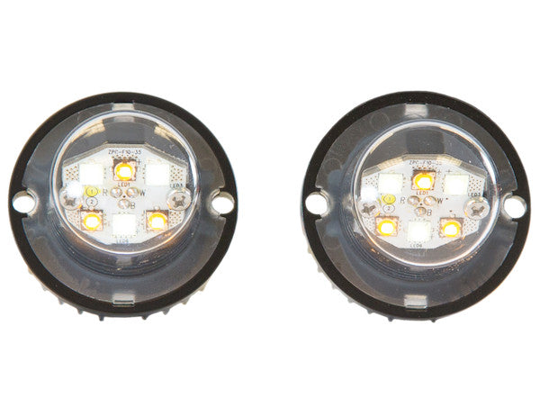 Load image into Gallery viewer, 25 Foot Amber/Clear Bolt-On Hidden Strobe Kits With In-Line Flashers With 6 LED
