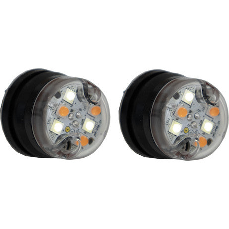 Load image into Gallery viewer, 25 Foot Amber/Clear Push-On Hideaway Strobe Kit With In-Line Flashers With 6 LED
