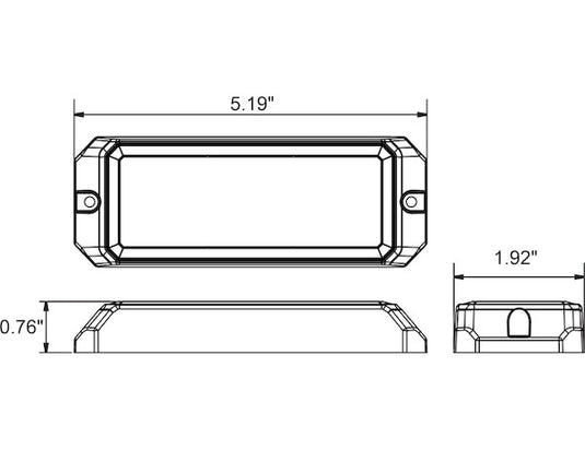 Amber Dual Row 5 Inch LED Strobe Light