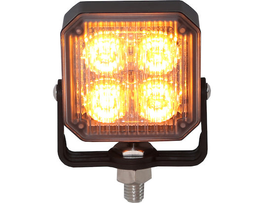 Post-Mounted 3 Inch Amber LED Strobe Light