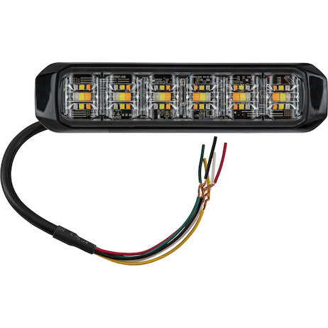 Load image into Gallery viewer, 5 Inch Wide Angle Tri-Color LED Strobe Light, Amber/Blue/Clear
