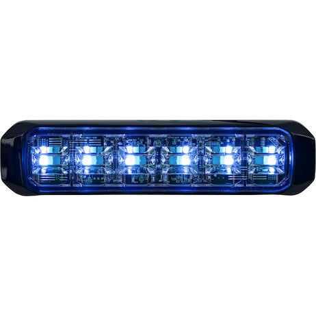5 Inch Wide Angle Tri-Color LED Strobe Light, Amber/Blue/Clear
