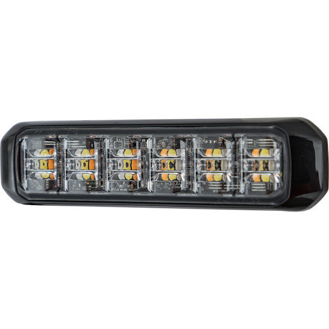 5 Inch Wide Angle Tri-Color LED Strobe Light, Amber/Green/Clear