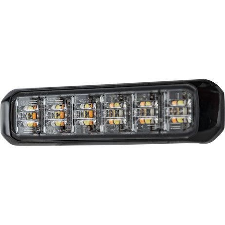 5 Inch Wide Angle Tri-Color LED Strobe Light, Amber/Green/Clear
