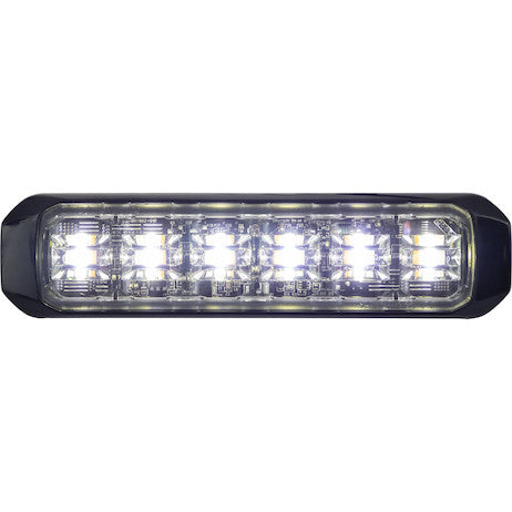 5 Inch Wide Angle Tri-Color LED Strobe Light, Amber/Green/Clear