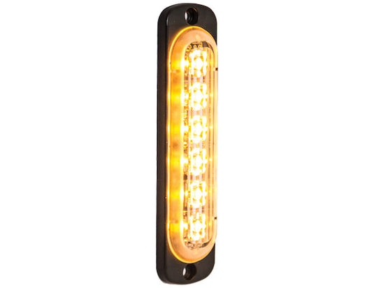 Thin 4.5 Inch Amber/Clear Vertical LED Strobe Light
