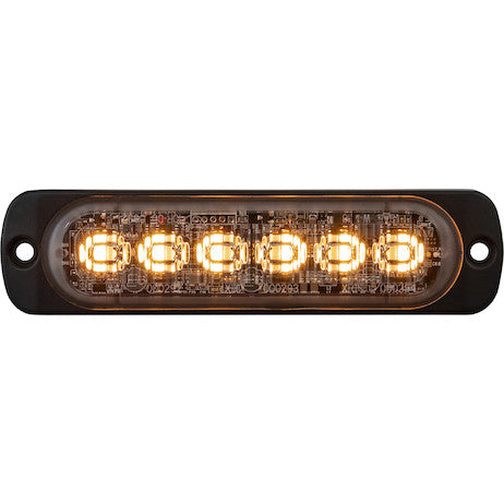 Amber/Clear Dual Color Thin 4.5 Inch Wide LED Strobe Light