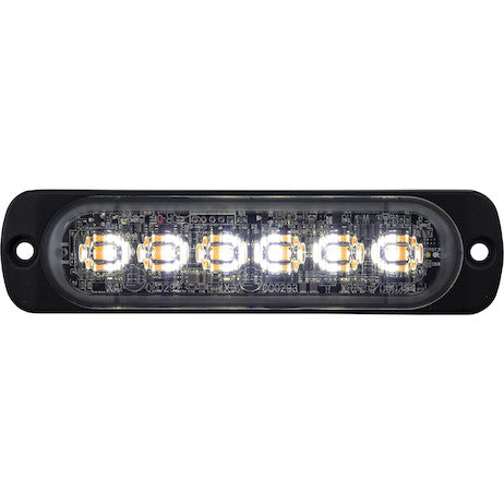 Load image into Gallery viewer, Amber/Clear Dual Color Thin 4.5 Inch Wide LED Strobe Light
