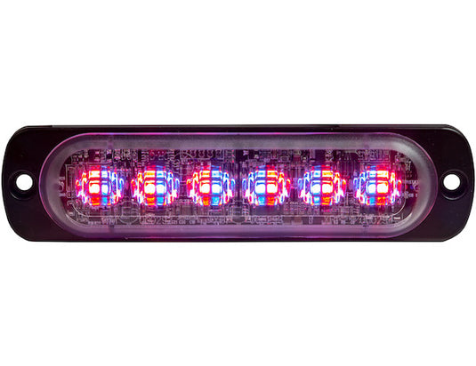 Amber/Clear Dual Color Thin 4.5 Inch Wide LED Strobe Light