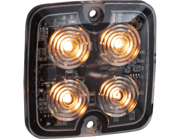 Load image into Gallery viewer, Ultra Thin Square 2 Inch LED Strobe Light - Amber
