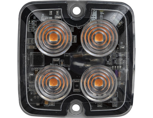 Ultra Thin Square 2 Inch LED Strobe Light - Clear