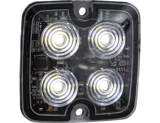 Ultra Thin Square 2 Inch LED Strobe Light - Clear