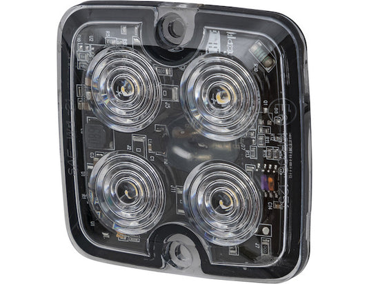 Ultra Thin Square 2 Inch LED Strobe Light - Clear