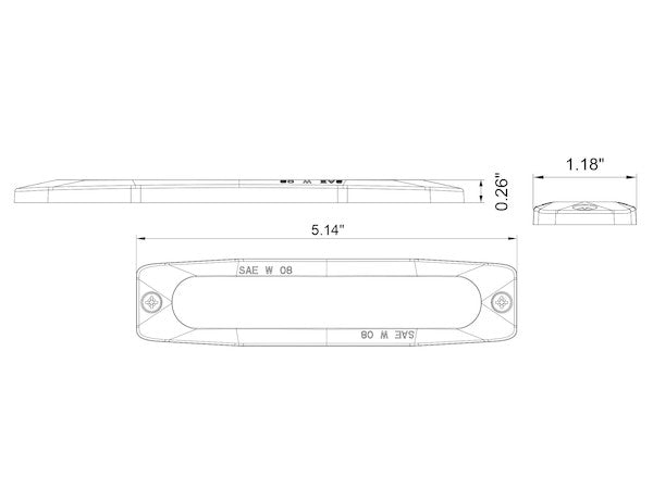 Load image into Gallery viewer, Ultra Thin 5 Inch Red LED Strobe Light
