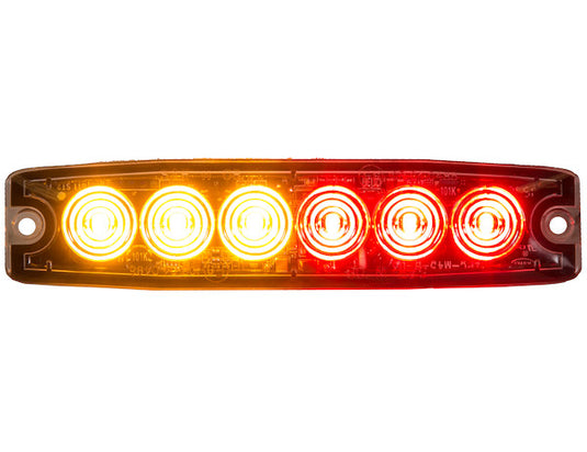 Ultra Thin 5 Inch Amber/Red LED Strobe Light