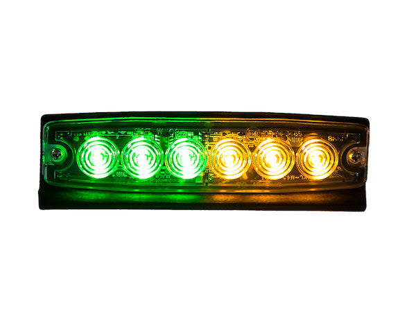 Load image into Gallery viewer, Ultra Thin 5 Inch Green/Amber LED Strobe Light

