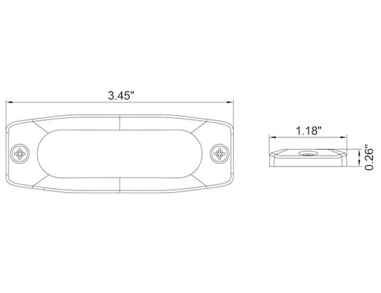 Ultra Thin 3.5 Inch Clear LED Strobe Light