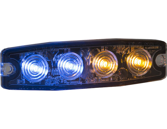 Ultra Thin 4.5 Inch Blue/Amber LED Strobe Light