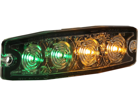 Ultra Thin 4.5 Inch Green/Amber LED Strobe Light