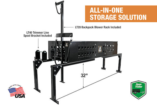 Multi-Purpose Storage Basket for Landscape Trailers