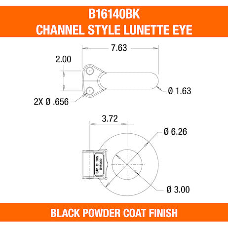 Load image into Gallery viewer, Black 10-Ton Forged Steel Tow Eye 3 Inch I.D.
