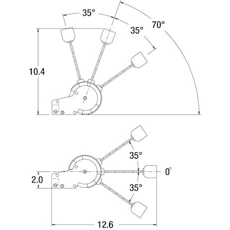 Load image into Gallery viewer, Single Axis Remote Valve Control Non Locking With 70 Offset Handle
