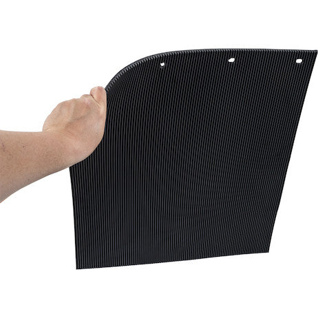 Spray Reducing Grooved Black Polymer Mudflaps 24x24 Inch