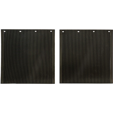 Load image into Gallery viewer, Spray Reducing Grooved Black Polymer Mudflaps 24x24 Inch
