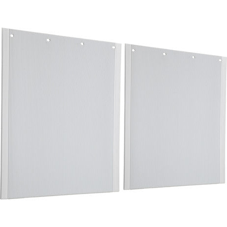 Load image into Gallery viewer, Spray Reducing Grooved White Polymer Mudflaps 24x24 Inch
