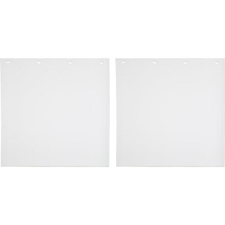 Load image into Gallery viewer, Spray Reducing Grooved White Polymer Mudflaps 24x24 Inch
