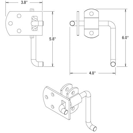 Load image into Gallery viewer, Zinc Corner Security Latch Set
