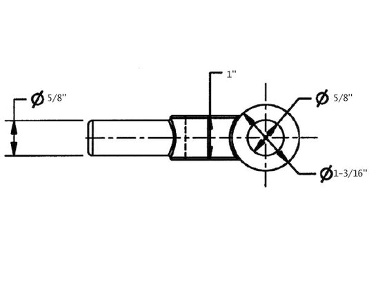 5/8 x 4-3/4 Inch Plain Yoke End