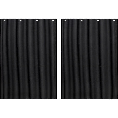 Load image into Gallery viewer, Spray Reducing Grooved Black Polymer Mudflaps 24x36 Inch
