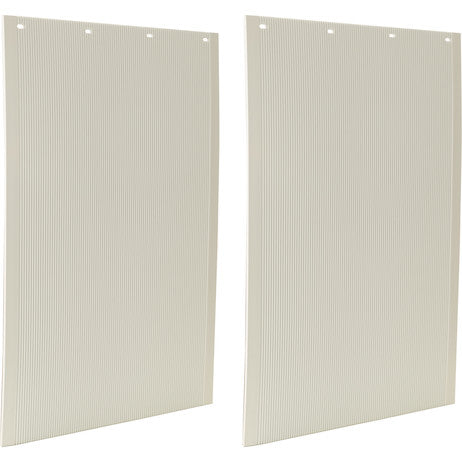 Load image into Gallery viewer, Spray Reducing Grooved White Polymer Mudflaps 24x36 Inch
