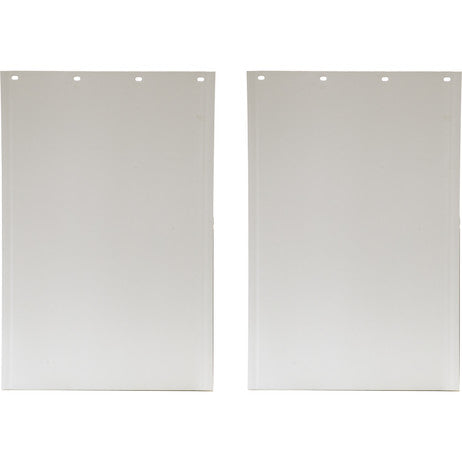 Spray Reducing Grooved White Polymer Mudflaps 24x36 Inch