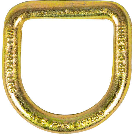 1/2 Inch Forged Yellow Zinc Plated D-Ring Only