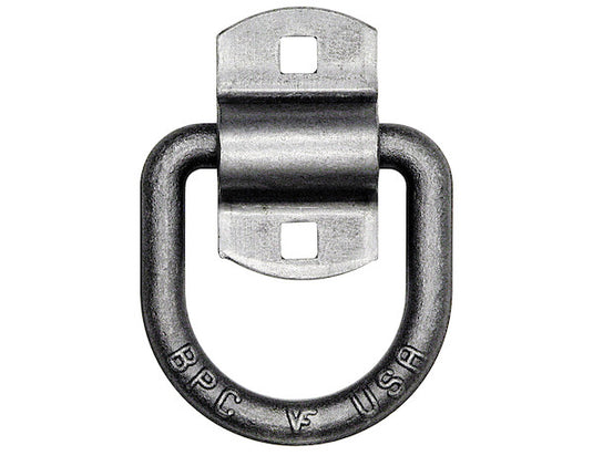 1/2 Inch Forged D-Ring With 2-Hole Mounting Bracket - Yellow Zinc Plated