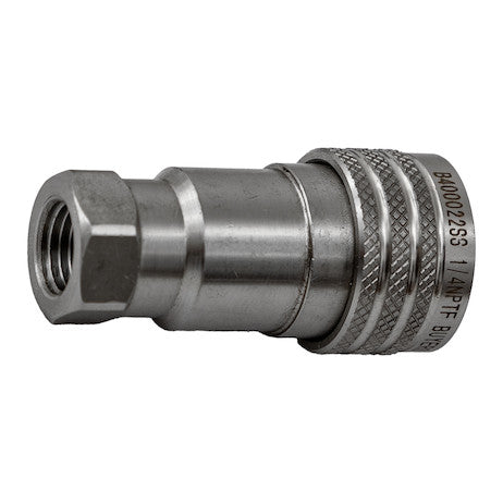 Load image into Gallery viewer, Hydraulic Coupler, FEMALE, SST, 1/4in NPTF, 1/4in BODY
