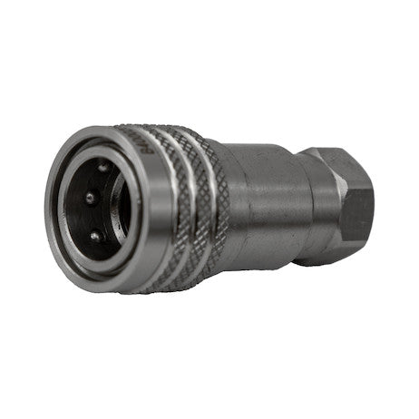 Load image into Gallery viewer, Hydraulic Coupler, FEMALE, SST, 1/4in NPTF, 1/4in BODY

