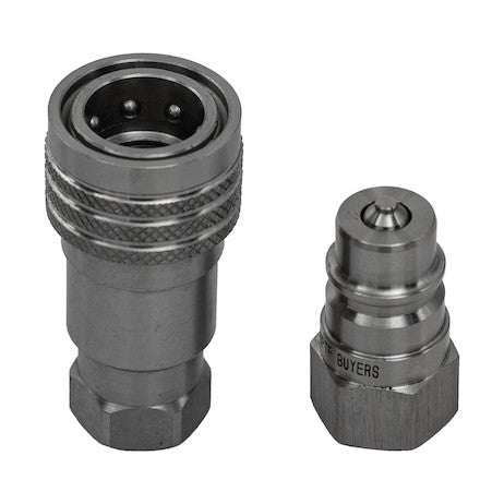 Hydraulic Coupler Set, SST, 1/4in NPTF, 1/4in BODY