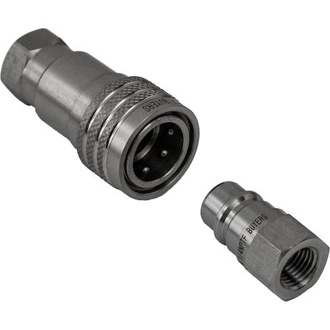 Load image into Gallery viewer, Hydraulic Coupler Set, SST, 1/4in NPTF, 1/4in BODY
