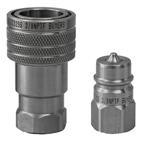Load image into Gallery viewer, Hydraulic Coupler Set, SST, 3/8in NPTF, 3/8in BODY
