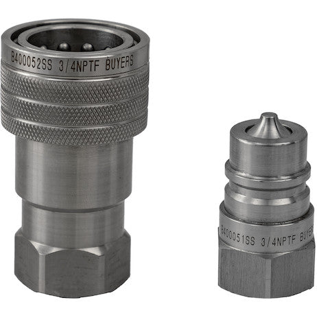 Load image into Gallery viewer, Hydraulic Coupler Set, SST, 3/4in NPTF, 3/4in BODY
