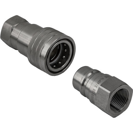 Load image into Gallery viewer, Hydraulic Coupler Set, SST, 3/4in NPTF, 3/4in BODY
