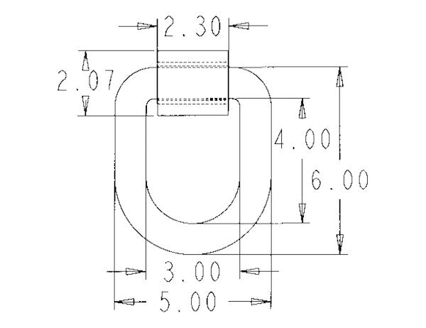 Load image into Gallery viewer, D-RING,1in dia,4inH X 3in,W/BRKT,SPECIAL
